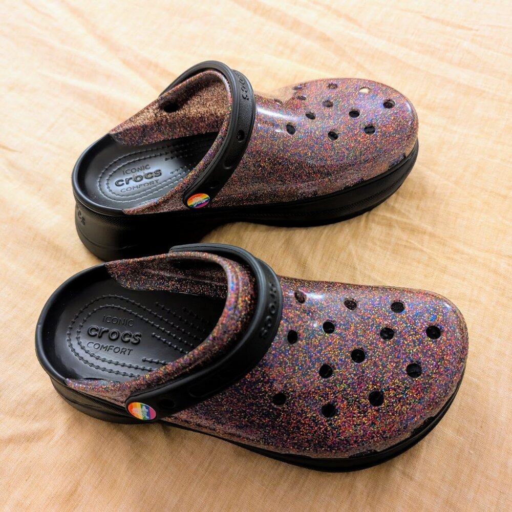 Crocs | Glitter Bae Platform Clogs Pride Edition